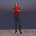 Fredas mens tweed sweater in red & mod.m026 corduroy pants in grey