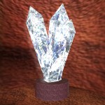 Sculpted white crystal with base and sound